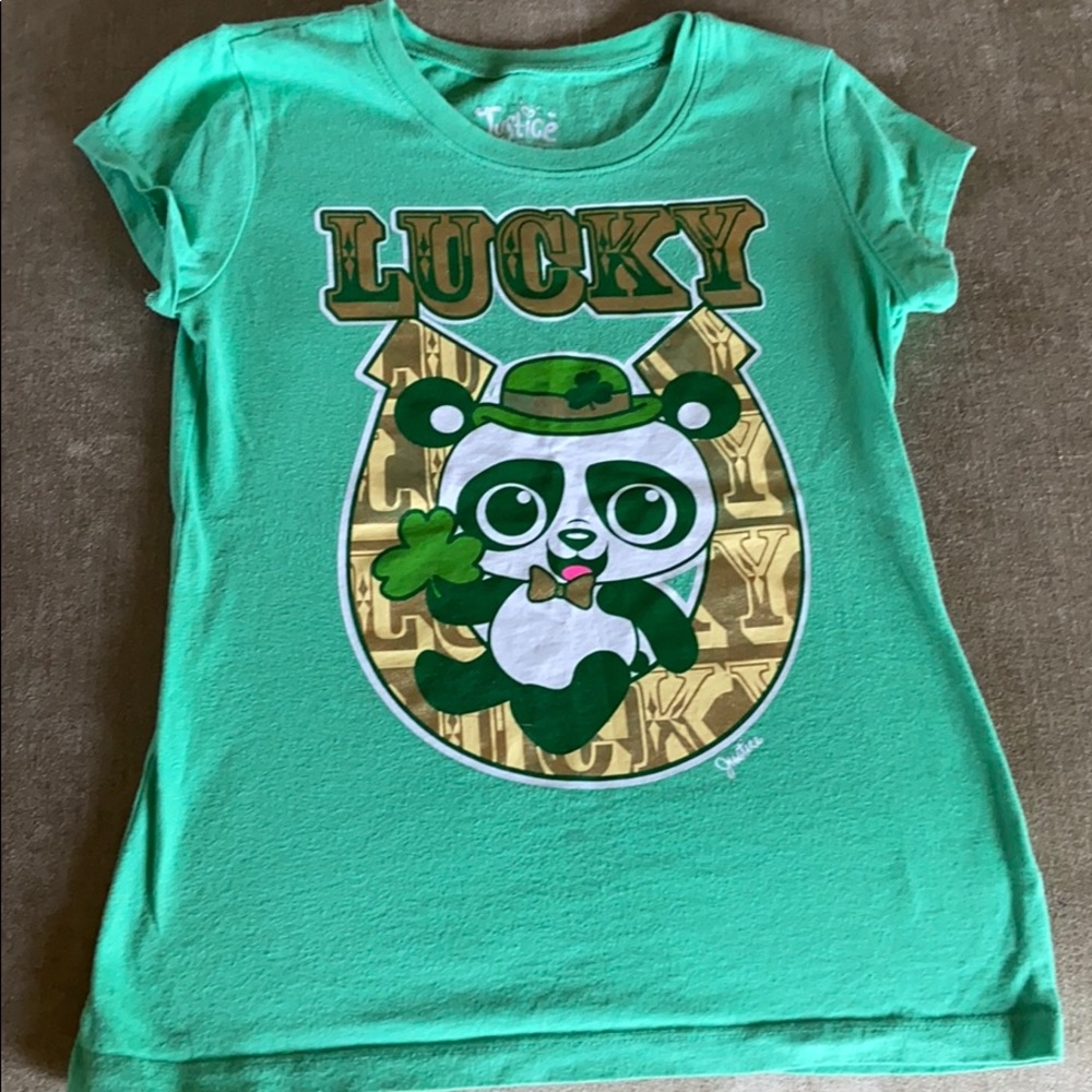 🍀Justice  girls Sz 8 St. Patrick’s Day top🍀